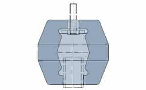 Holle rubberen buffer